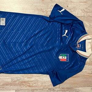 Puma Blue Soccer Jersey with Gold Stars